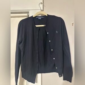 Ralph Lauren Women’s Black 100% Merino Wool Cardigan Sweater